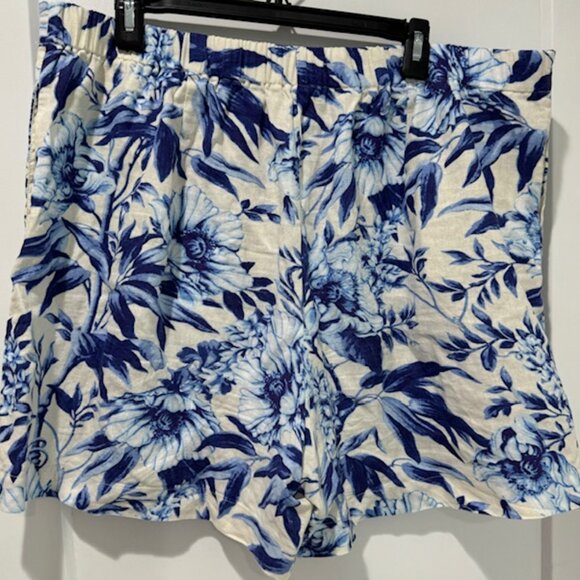 ELLEN TRACY FLORAL LINEN SKORT - Picture 2 of 4